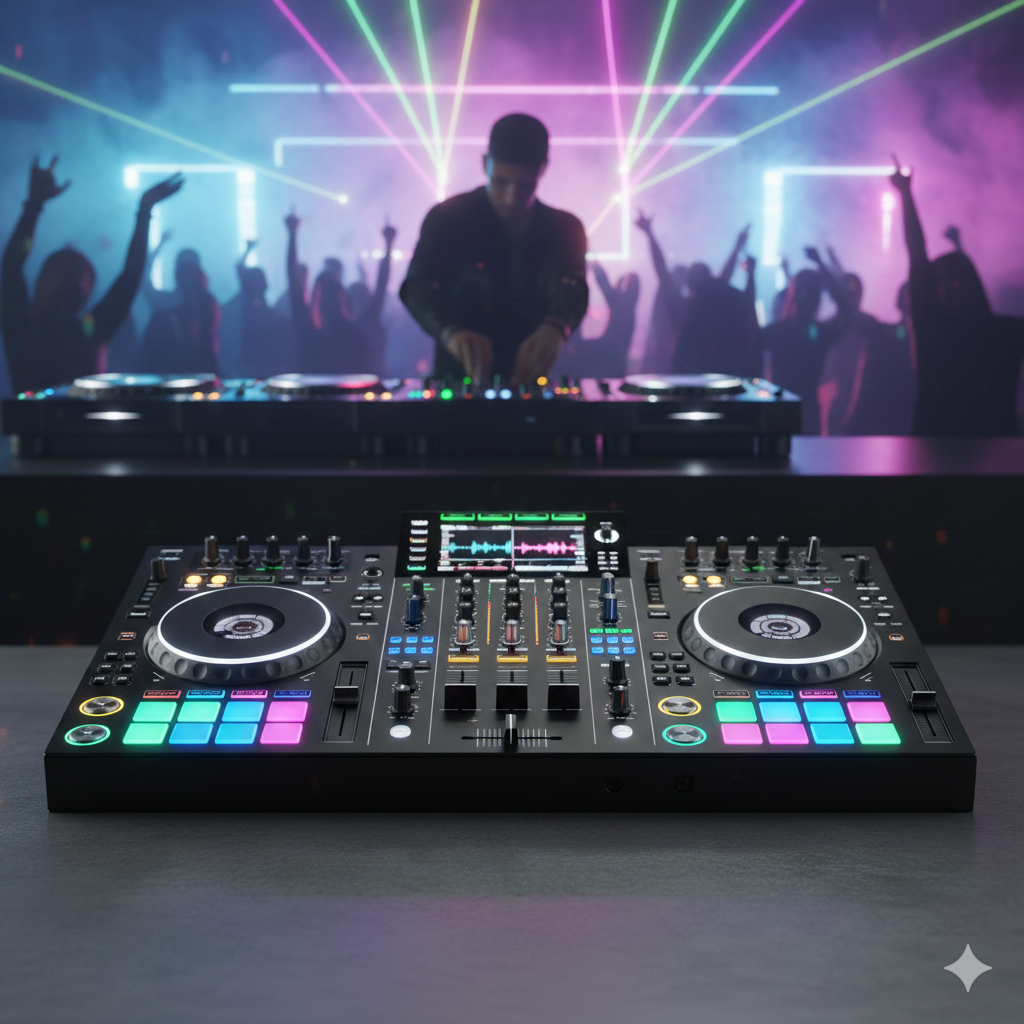 AuraMix X7 – Professzionális 4-Csatornás DJ Kontroller